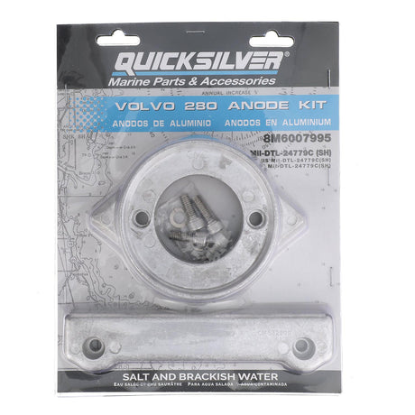 Quicksilver 8M6007995 Aluminum Anode Kit for Volvo 280 Sterndrives
