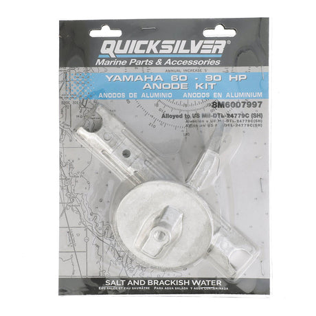 Quicksilver 8M6007997 Aluminum Anode Kit for Yamaha 60-90hp Outboards