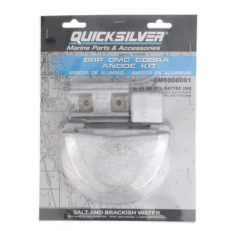 Quicksilver 8M6008001 Aluminum Anode Kit for BRP/OMC Cobra Sterndrives