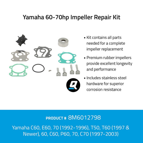 OEM Mercury / Quicksilver 8M6012798 Impeller Repair Kit - Yamaha 60-70hp