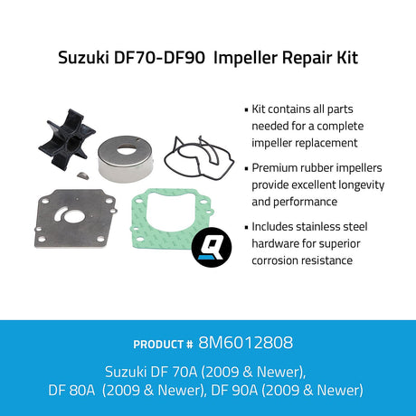OEM Mercury / Quicksilver 8M6012808 Impeller Repair Kit - Suzuki DF70-DF90