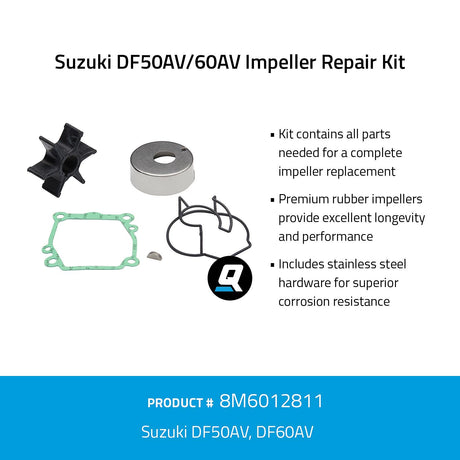 OEM Mercury / Quicksilver 8M6012811  Impeller Repair Kit - Suzuki DF50AV/60AV