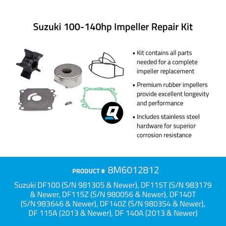 OEM Mercury / Quicksilver 8M6012812 Impeller Repair Kit - Suzuki 100-140hp