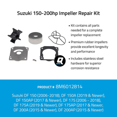 OEM Mercury / Quicksilver 8M6012814 Impeller Repair Kit - Suzuki 150-200hp