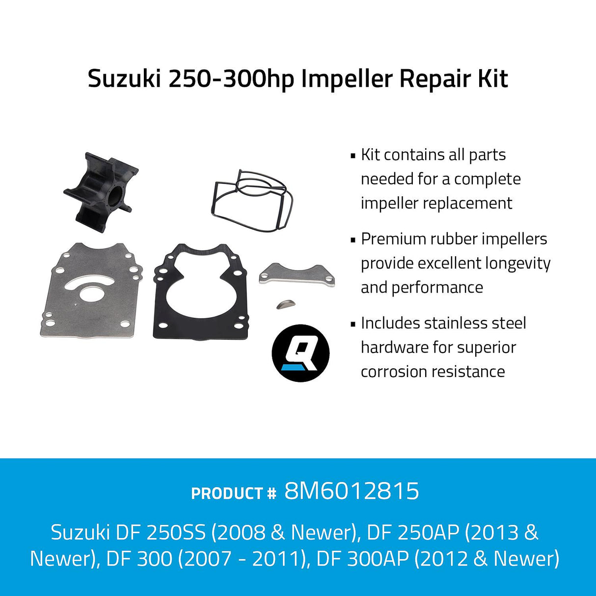OEM Mercury / Quicksilver 8M6012815 Impeller Repair Kit - Suzuki 250-300hp