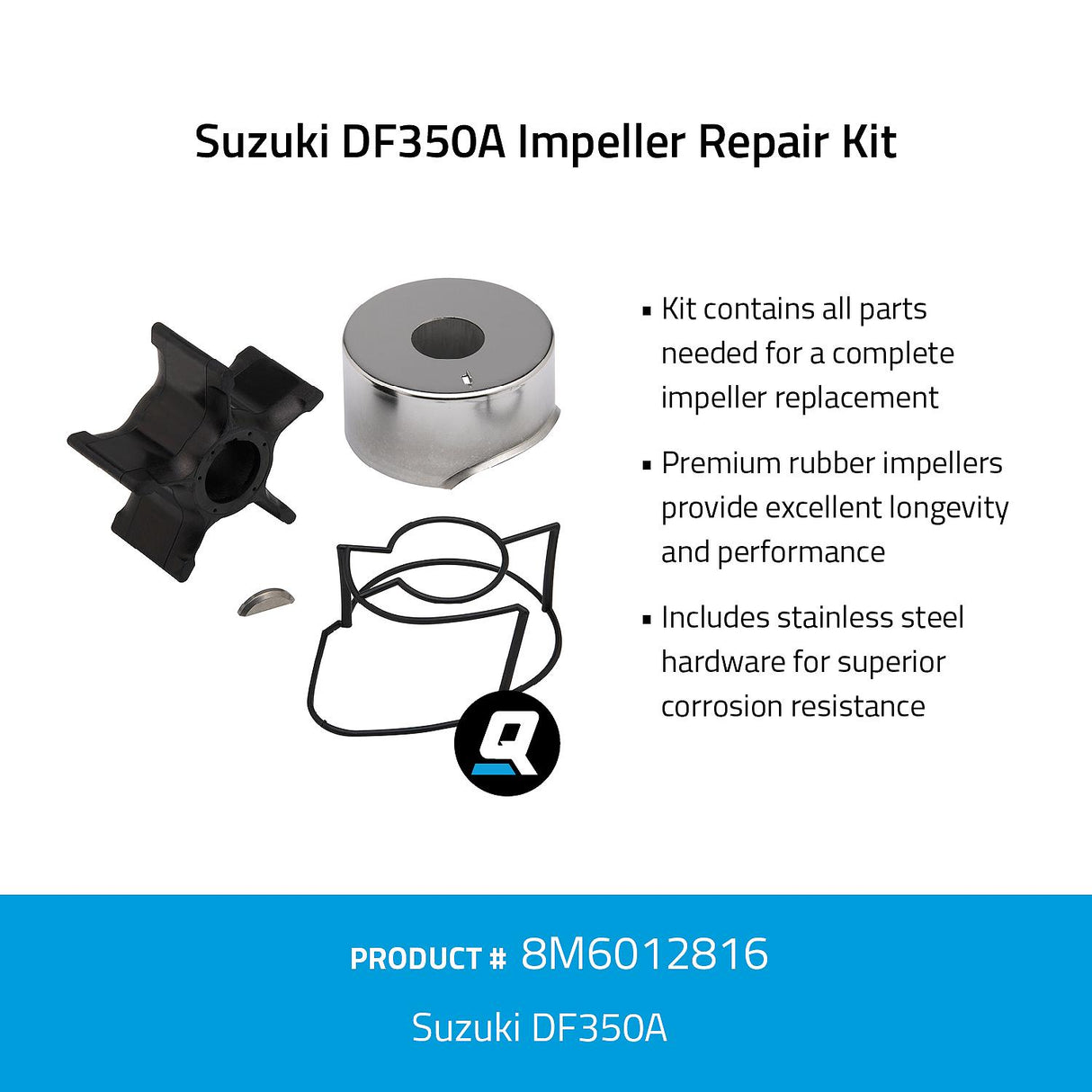 OEM Mercury / Quicksilver 8M6012816 Impeller Repair Kit - Suzuki DF350A