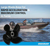 OEM Mercury / Quicksilver Nemesis 4-Blade Aluminum Propeller, 14" Diameter x 19" Pitch, Right Hand Rotation