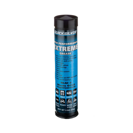 OEM Mercury / Quicksilver 8M0071837 High Performance Extreme Grease/Lubricant w/ PTFE, 3 Oz. Cartridges, Pack of 3