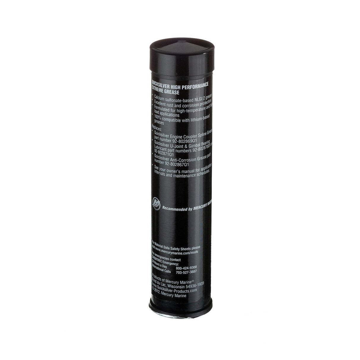 OEM Mercury / Quicksilver 8M0071837 High Performance Extreme Grease/Lubricant w/ PTFE, 3 Oz. Cartridges, Pack of 3