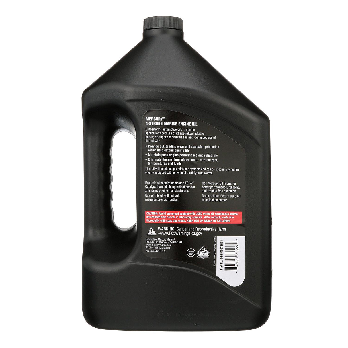 Mercury 8M0078628 SAE 25W-40 4-Stroke Marine Engine Oil - 1 Gallon
