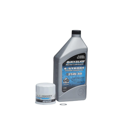 OEM Mercury / Quicksilver 25W-40 Oil Change Kit for 4-Stroke 15hp and 20hp Mercury Outboards