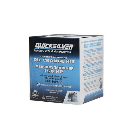 OEM Mercury / Quicksilver 10W-30 Oil Change Kit for 4-Stroke 150hp Mercury and Mariner Outboards