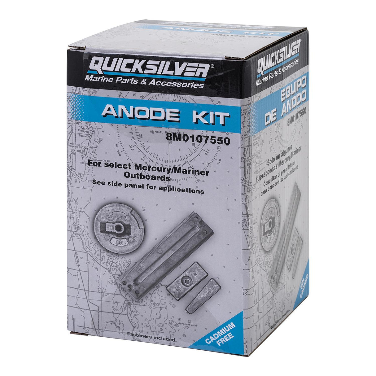 OEM Mercury / Quicksilver 8M0107550 Aluminum Anode Kit for Mercury Verado and OptiMax Outboards