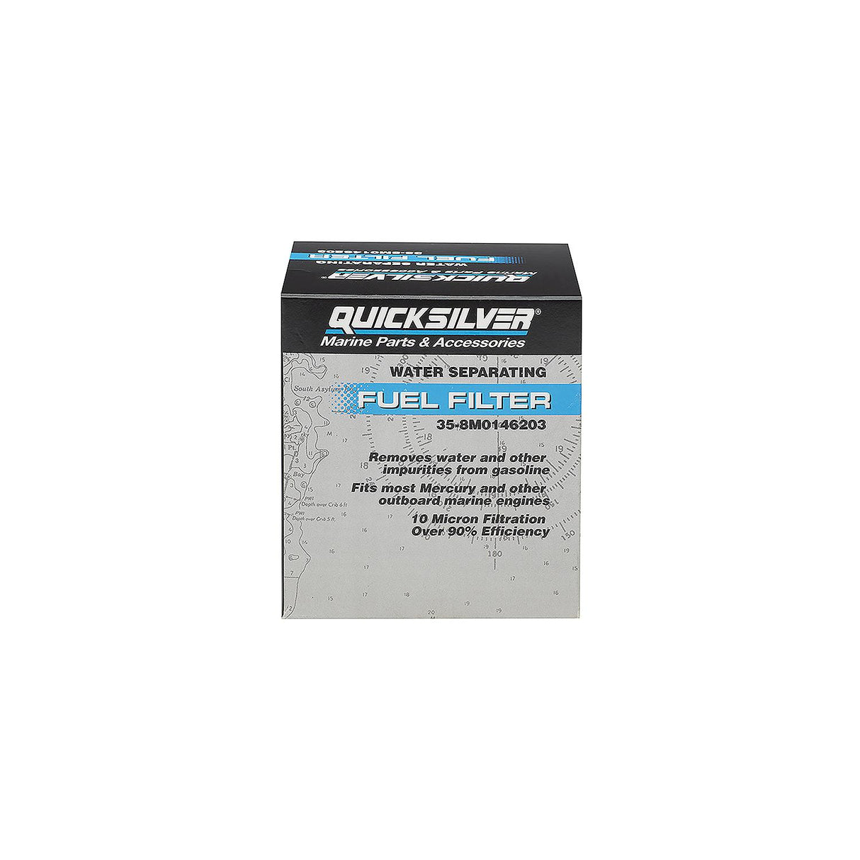 OEM Mercury / Quicksilver 8M0146203 Water Separating Fuel Filter, 10-Micron Filtration, OEM Mercury / Quicksilver Head