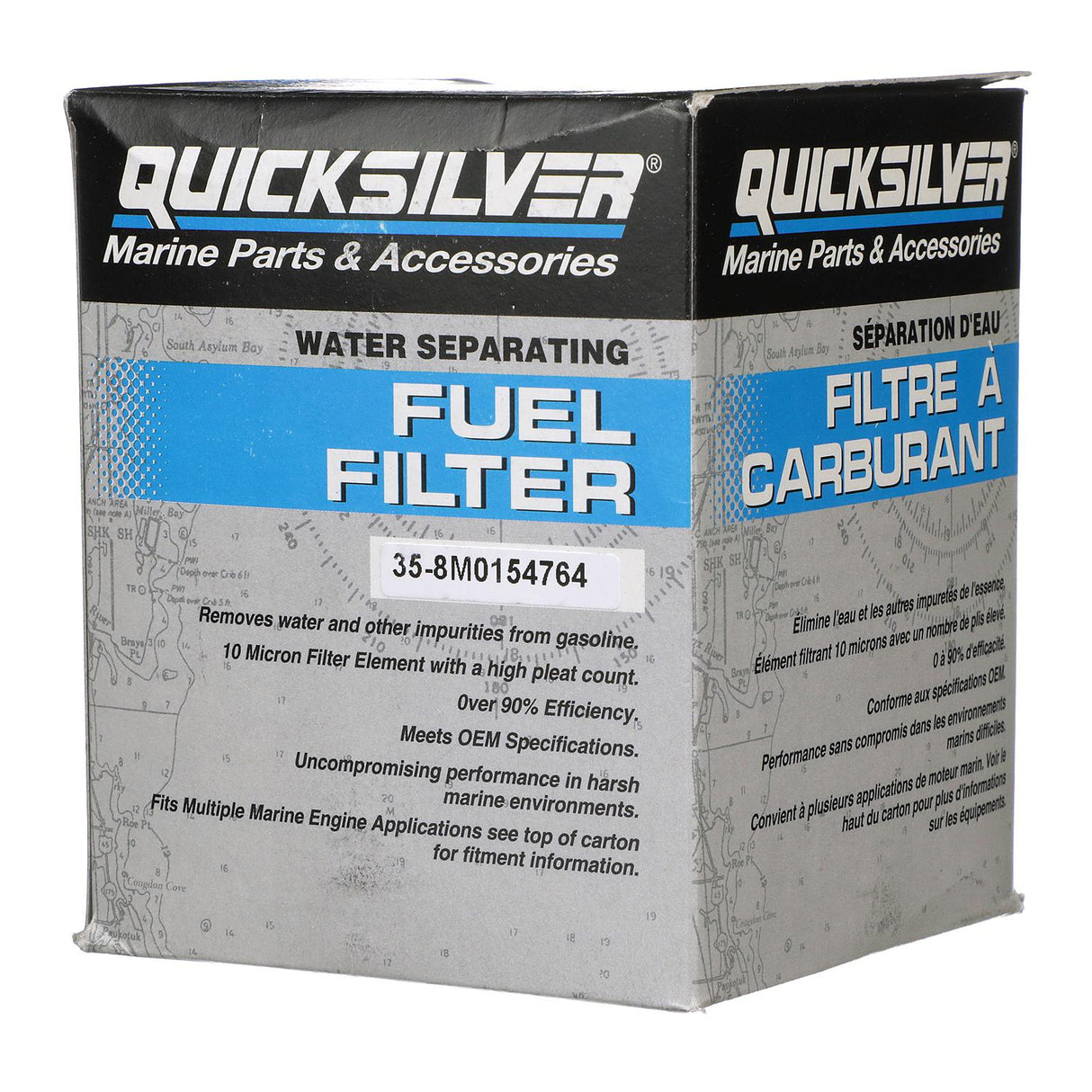 OEM Mercury / Quicksilver 8M0154764 Water Separating Fuel Filter for Select Honda and Suzuki Outboards