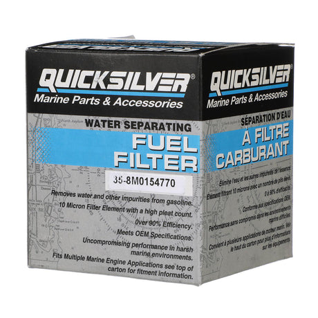 OEM Mercury / Quicksilver 8M0154770 Water Separating Fuel Filter for Select Volvo Penta, Cobra EFI, Johnson/Evinrude 100-300hp Outboards