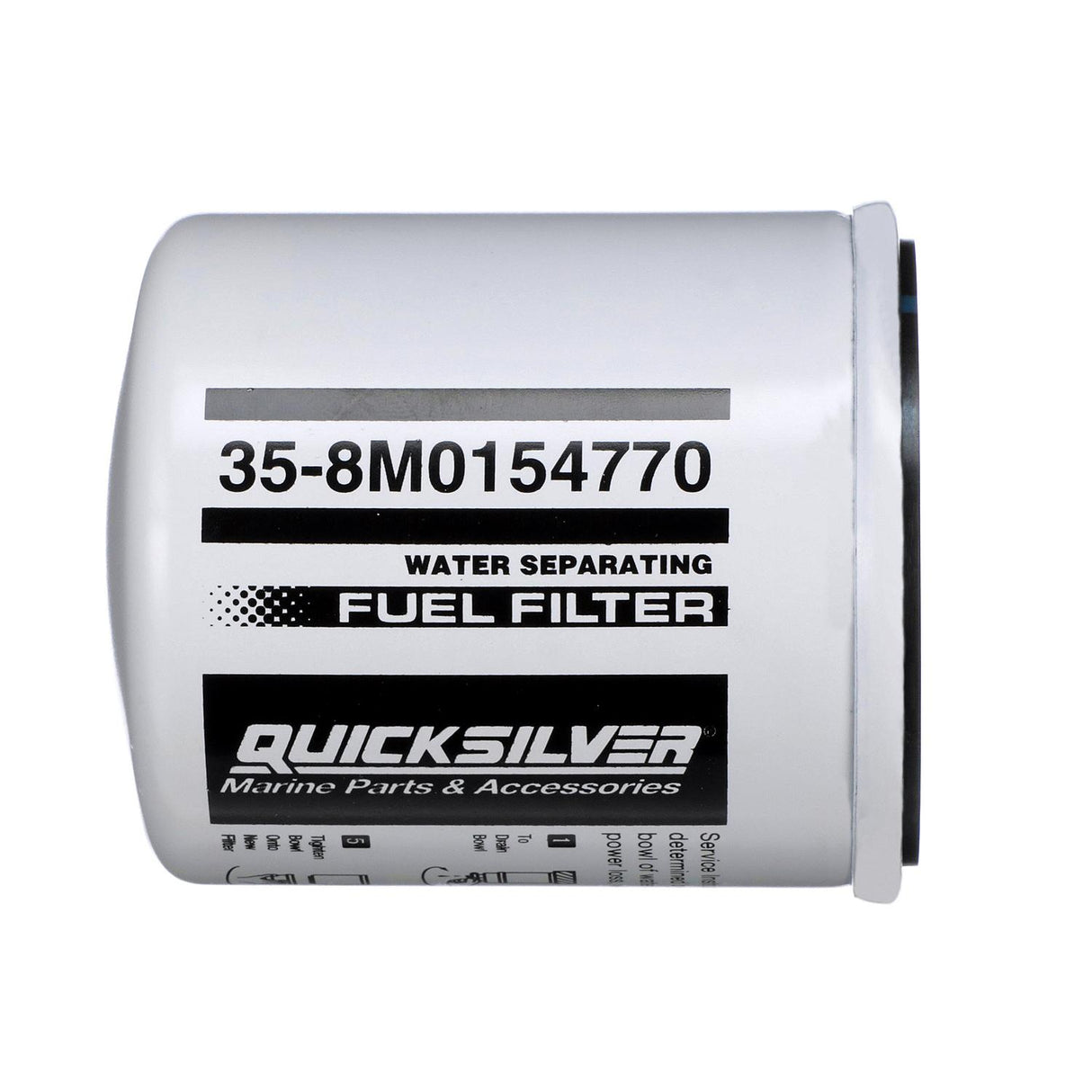 OEM Mercury / Quicksilver 8M0154770 Water Separating Fuel Filter for Select Volvo Penta, Cobra EFI, Johnson/Evinrude 100-300hp Outboards