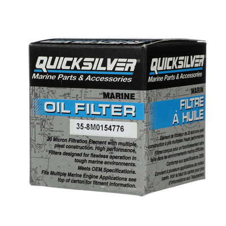 OEM Mercury / Quicksilver 8M0154776 Oil Filter for Select 2000-2018 Yamaha, Honda, and Nissan/Tohatsu 9.9-115hp Outboards