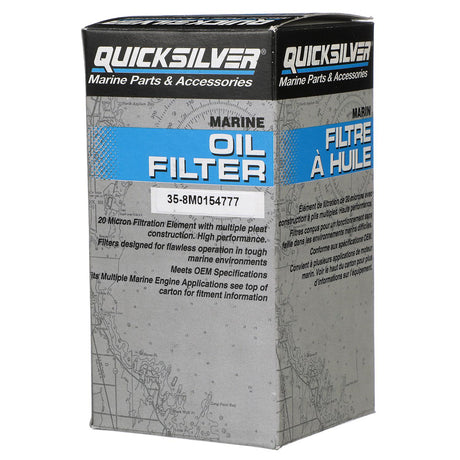 OEM Mercury / Quicksilver 8M0154777 Oil Filter for Various Marine Engines