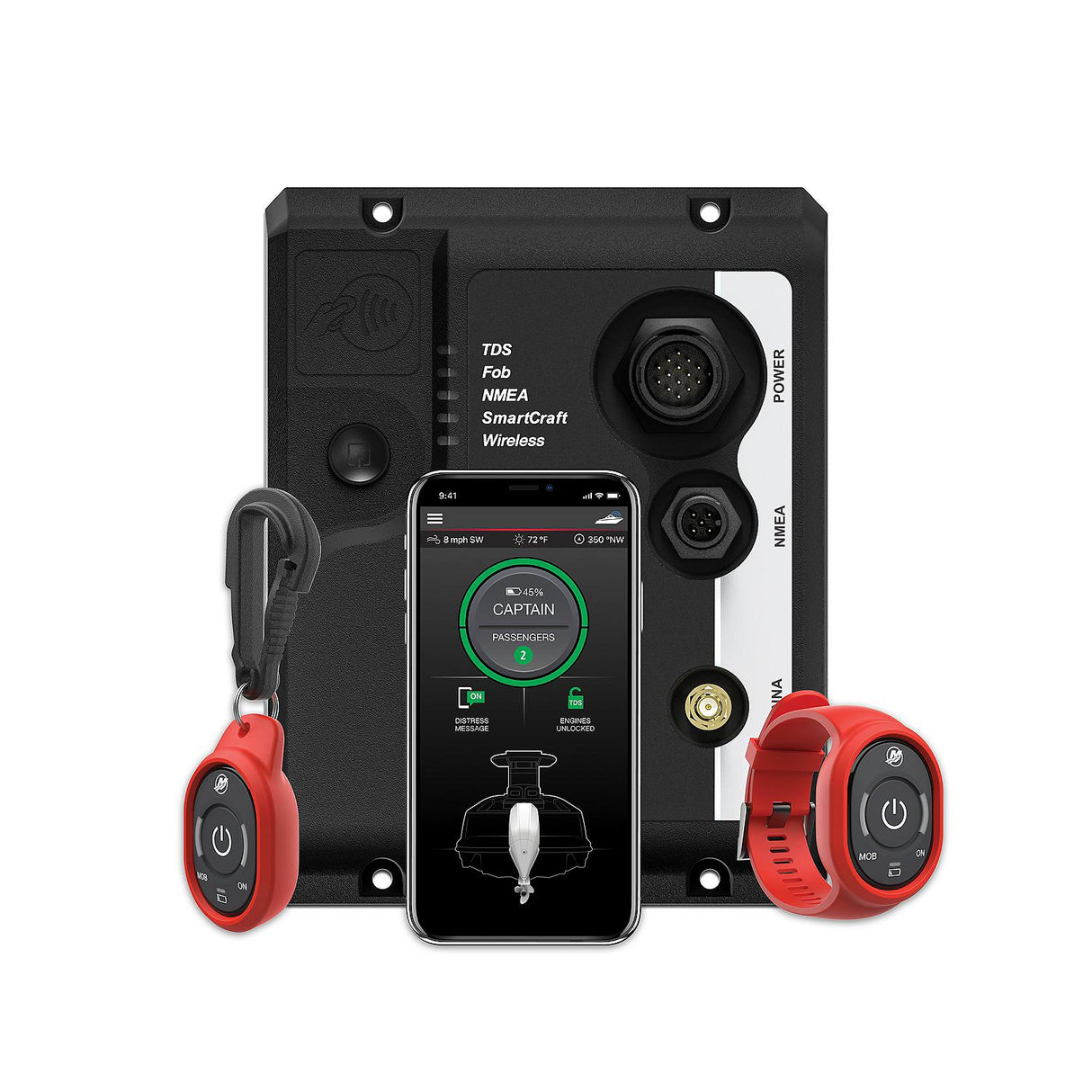 1st Mate Wireless Man Overboard Alert System For Mercury SmaftCraft - Single Engine 98-8M6007933