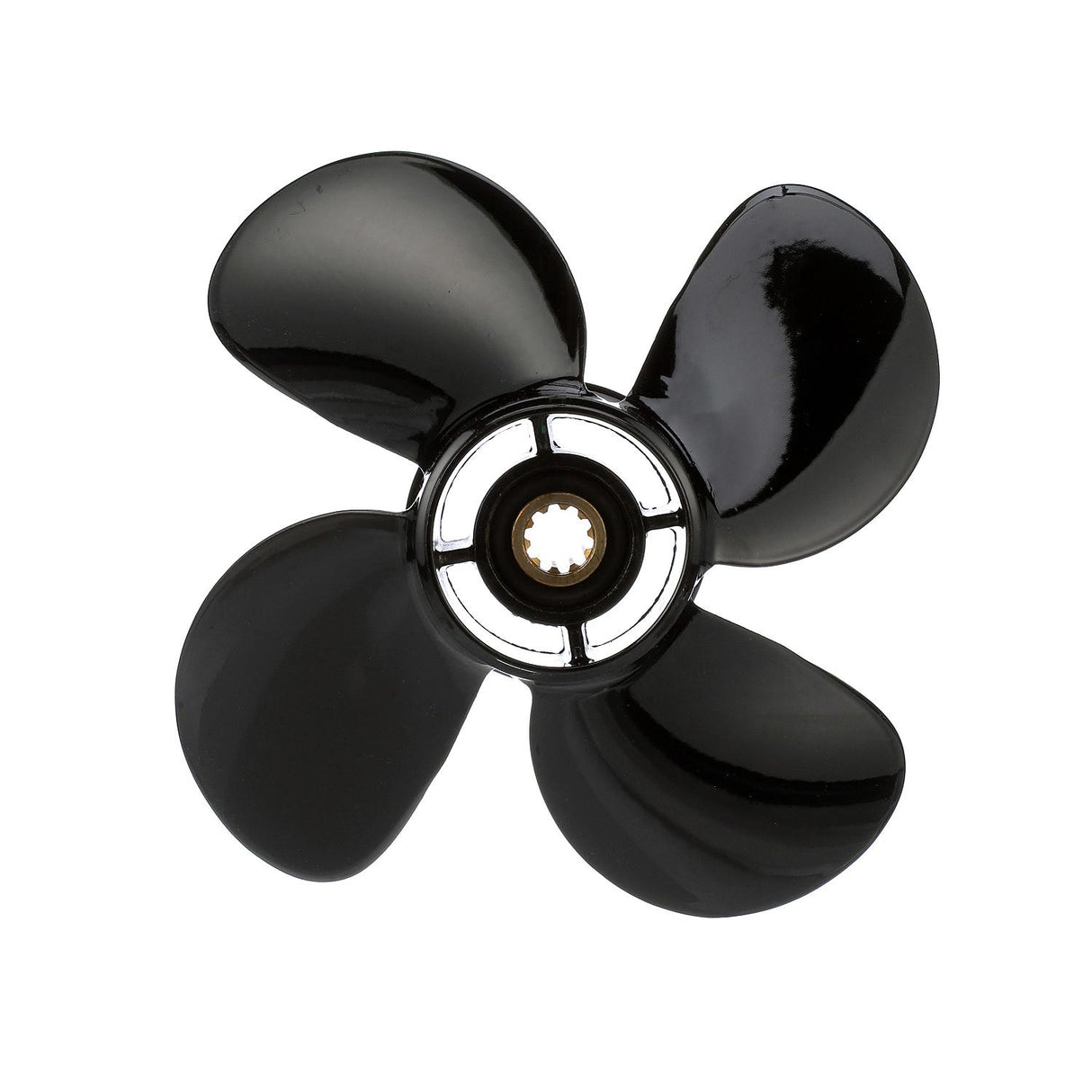 OEM Mercury / Quicksilver Nemesis 4-Blade Aluminum Propeller, 9.3" Diameter x 9.5" Pitch, Right Hand Rotation