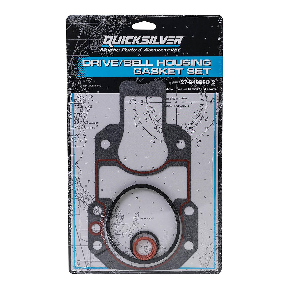 OEM Mercury / Quicksilver 94996Q2 Bell Housing Installation Gasket Kit for MerCruiser R, MR and Alpha One Gen II Drives