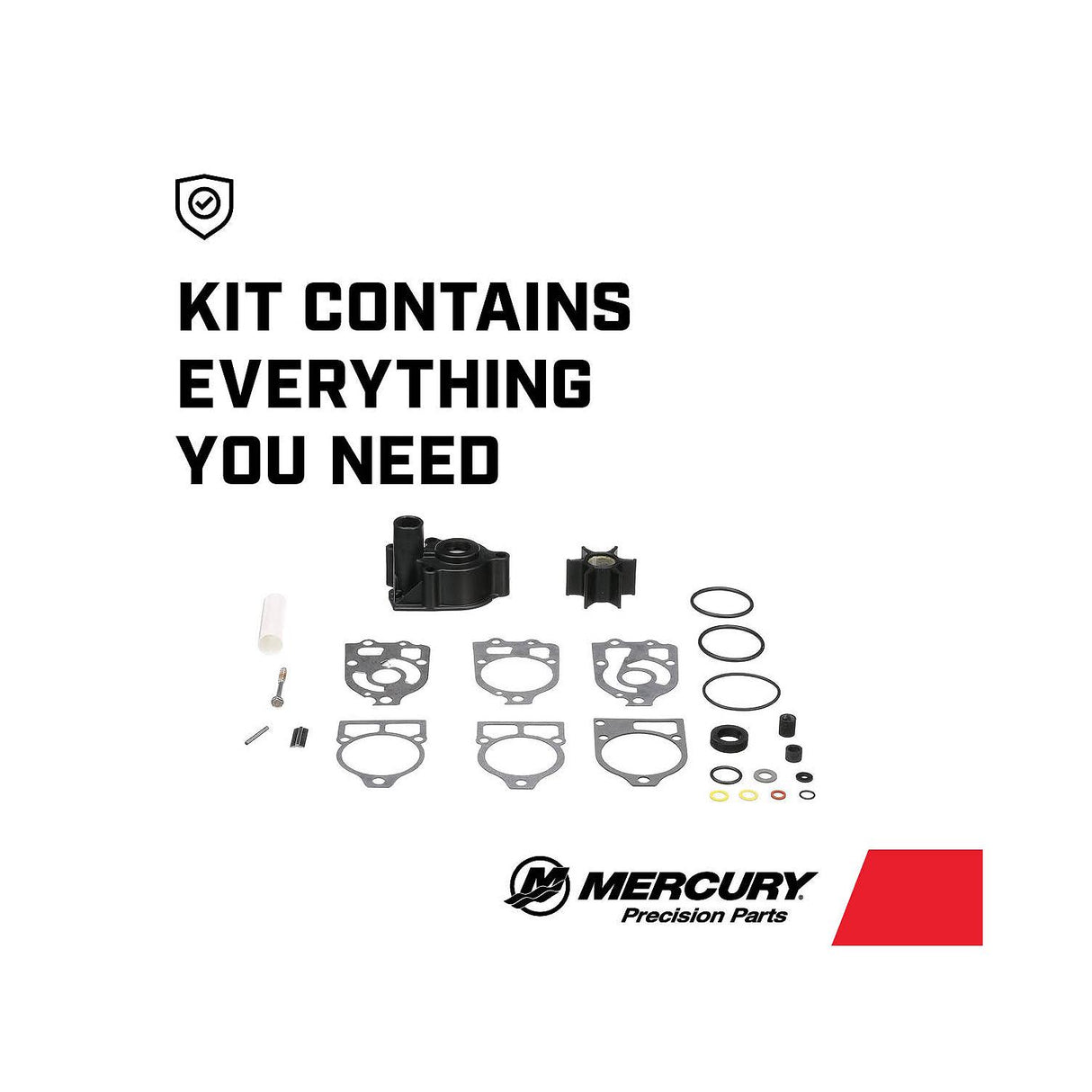 Mercury Water Pump Upper Repair Kit 96148T8 for Mercury and Mariner 4-Cylinder 65hp Through V6 Outboards