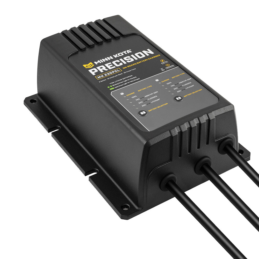 Minn Kota On-Board Precision Charger MK-230 PCL 2 Bank x 15 AMP LI Optimized Charger [1832304]