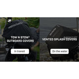 Mercury Marine Tow N Stow Outboard Cover 150hp FourStroke, Black