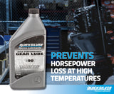 OEM Quicksilver High‑Performance Gear Lube SAE 90 – 1 Quart Bottle – 8M0222065