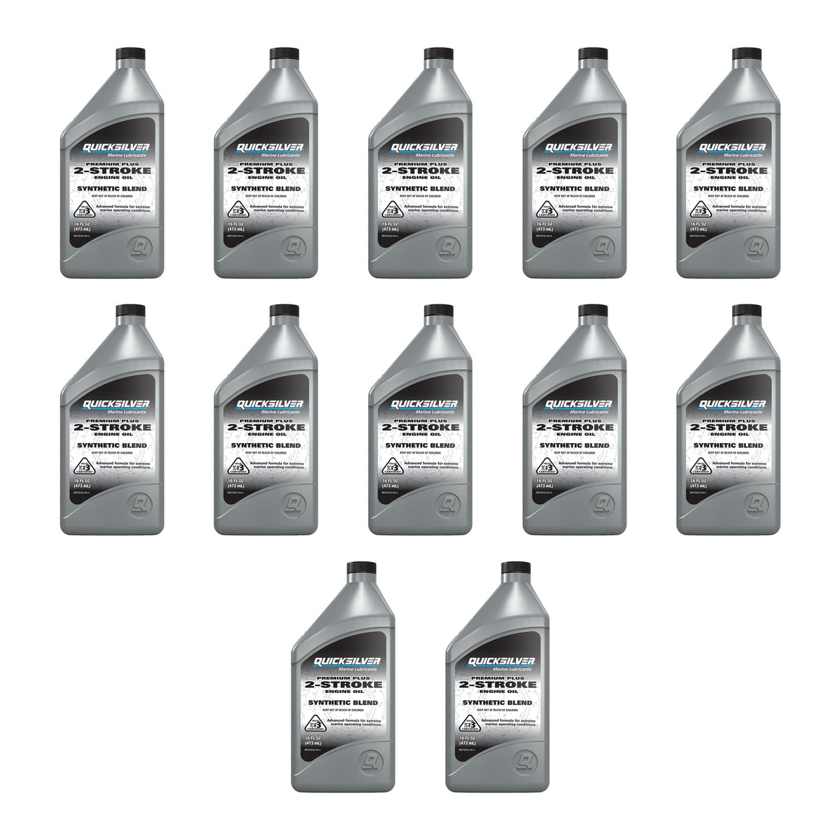 OEM Mercury / Quicksilver OEM Mercury / Quicksilver 858025Q01 Premium Plus TC-W3 2-Cycle Outboard Oil, 16 Oz. — pack of 12 supplier units
