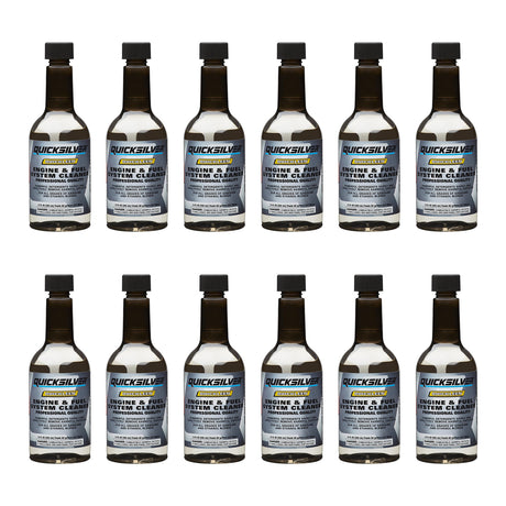 OEM Mercury / Quicksilver 8M0047921 Quickleen Engine & Fuel System Cleaner, 12 Oz. — pack of 12 supplier units