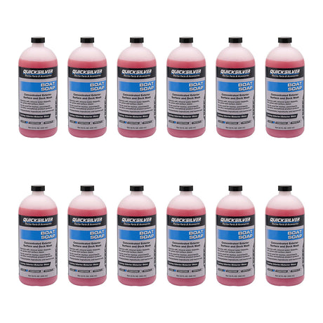 OEM Mercury / Quicksilver Boat Soap For Aluminum and Fiberglass Boats interior/exterior, PWC and Recreational Vehicles - 32 oz. 8M0232638 — pack of 12 supplier units