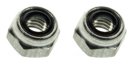 Mercury 859124 lock nuts — pack of 2, two exact product photos
