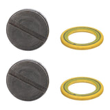 Quicksilver 8M0058389 Magnetic Gearcase Drain Screw & Seal for Mercury, Mariner & MerCruiser — pack of two screws with seals