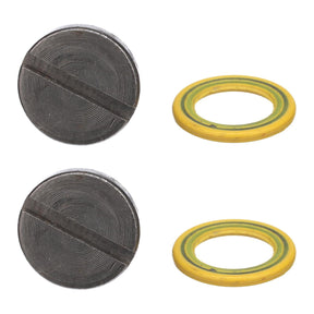 Quicksilver 8M0058389 Magnetic Gearcase Drain Screw & Seal for Mercury, Mariner & MerCruiser — pack of two screws with seals