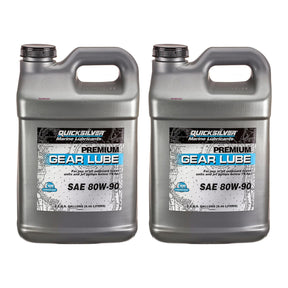 OEM Mercury / Quicksilver 80W-90 Premium Gear Lube 2.5 Gallon (75hp and less!) 858059Q01 — pack of 2 supplier units