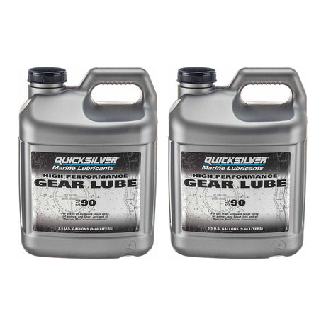 OEM Mercuryâ€¯/â€¯Quicksilver Highâ€‘Performance SAEâ€‘90 Gear Lube â€“ 2.5â€¯Gal â€“ 8M0222073 — pack of 2 supplier units
