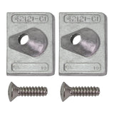OEM Mercury / Quicksilver Aluminum Cavitation Plate Anode Kit 42121Q02 — pack of 2 supplier units