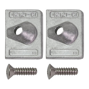 OEM Mercury / Quicksilver Aluminum Cavitation Plate Anode Kit 42121Q02 — pack of 2 supplier units