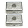 OEM Mercury / Quicksilver Zinc Anode Square 875208Q (for 4â€“9.9â€¯HP Outboards) — pack of 2 supplier units