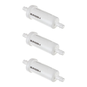 OEM Mercury / Quicksilver 816296Q2 Marine Engine Inline Fuel Filter w/ Barbs for 5/16" (8mm) Fuel Lines — pack of 3 supplier units
