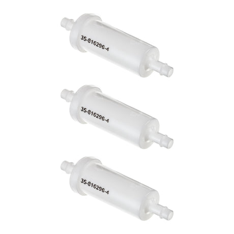 OEM Mercury / Quicksilver 816296Q2 Marine Engine Inline Fuel Filter w/ Barbs for 5/16" (8mm) Fuel Lines — pack of 3 supplier units