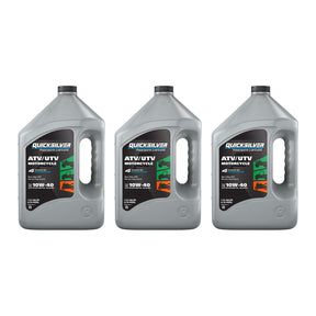 OEM Mercury / Quicksilver 10W-40 Synthetic Blend ATV/UTV/Motorcycle Oil, 1 Gallon — pack of 3 supplier units