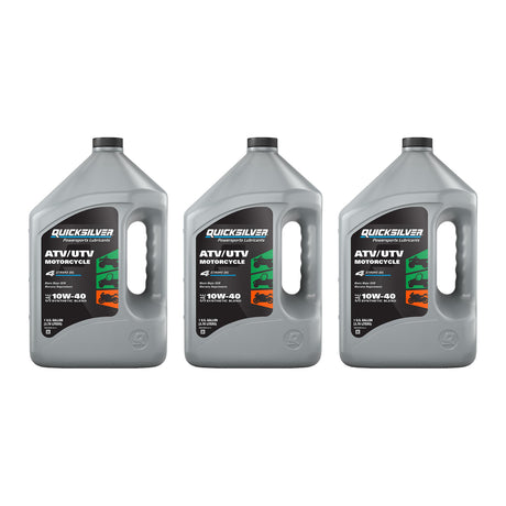 OEM Mercury / Quicksilver 10W-40 Synthetic Blend ATV/UTV/Motorcycle Oil, 1 Gallon — pack of 3 supplier units