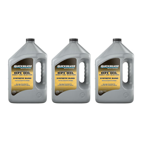 OEM Mercury / Quicksilver DFI 2-Stroke Marine Outboard Engine Oil, 1 Gallon 8M0229799 — pack of 3 supplier units