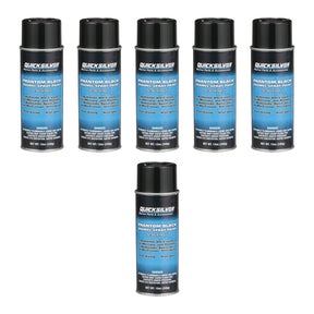 OEM Mercury / Quicksilver Enamel Spray Paint â€“ Phantom Black â€“ 802878Q1 — pack of 6 supplier units