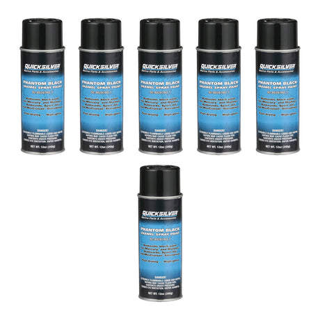 OEM Mercury / Quicksilver Enamel Spray Paint â€“ Phantom Black â€“ 802878Q1 — pack of 6 supplier units