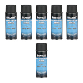 OEM Mercury / Quicksilver 802878Q50 EDP Propeller Black-Satin Enamel Spray Paint — pack of 6 supplier units