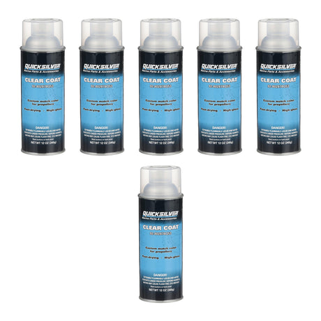 OEM Mercury / Quicksilver 802878Q53 Clear Coat Enamel Spray Paint — pack of 6 supplier units